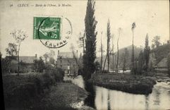 VINTAGE POSTCARD Clecy Edges of Orne the Mill