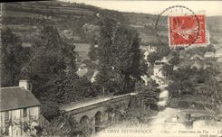 VINTAGE POSTCARD Clecy Panorama of Vey