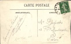 Opinión panorámica de Clecy de la POSTAL de la VENDIMIA del viaducto del amarrar