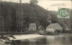 VINTAGE POSTCARD Surroundings of Clecy the Mill of the Bridge of Foam
