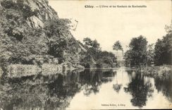 VINTAGE POSTCARD Clecy the Orne and Rocks of Rochetaillis