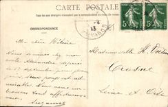 VINTAGE POSTCARD Clecy the Orne and Rocks of Rochetaillis
