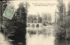 VINTAGE POSTCARD the Bridge of Vey close Clecy