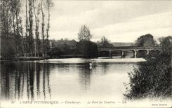 VINTAGE POSTCARD Clinchamps the Bridge of Coudray