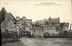 VINTAGE POSTCARD Castle of the Fairy of Argouges Main door
