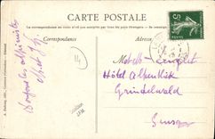 VINTAGE POSTCARD Castle of the Fairy of Argouges Main door