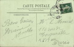 VINTAGE POSTCARD Courseulles two Piers