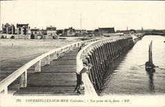 VINTAGE POSTCARD Courseulles on Sea Seen from of the Pier