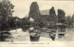 VINTAGE POSTCARD Surroundings of Trouville the Church of Cricqueboeuf