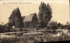 VINTAGE POSTCARD Honfleur Church of Cricqueboeuf