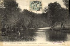 VINTAGE POSTCARD Croisilles Harcourt Landscape