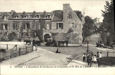 VINTAGE POSTCARD Divine L'Hostellerie of William the Conqueror and the Street of Lisieux