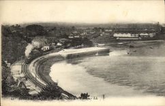 CPA Dives sur Mer Vue generale Les Usines Train