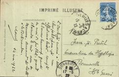 VINTAGE POSTCARD Delivrande the Basilica and the Place