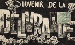 VINTAGE POSTCARD Douvenir of Delivrande