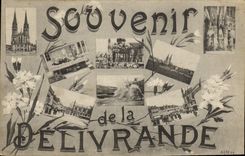 VINTAGE POSTCARD To remember of Delivrande