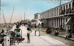 MODERN CARD Luc on Sea the Dam and the Solarium