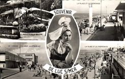 CPM Souvenir De Luc Sur Mer Baleine Coiffe Costume Folklore 
