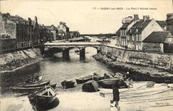 VINTAGE POSTCARD Isigny On Mer the port has low tide