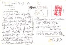 POSTAL MODERNA Normandía Lisieux Francia la avenida santa Teresa