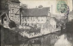 CPA Vue Sur La touques Lisieux 