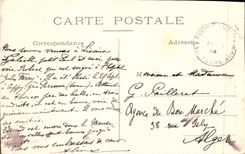 Casas de las mujeres mayores de Lisieux de la POSTAL de la VENDIMIA en los tambores con usar de Caen