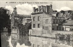 CPA Lisieux Vue sur de la touques et l'eglise saint desir