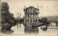 CPA Lisieux Les bords de la touques au camp Franc