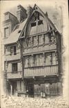 Casas de las mujeres mayores de Lisieux de la POSTAL de la VENDIMIA de la calle principal