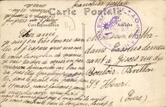 CPA Lisieux La Caserne Delaunay Militaria