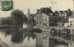 CPA Lisieux Vue sur la touques et l'eglise saint desir