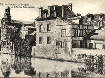 CPA Lisieux Vue sur la touques et l'eglise saint desir