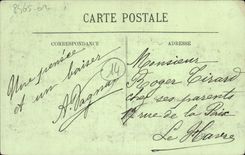 La POSTAL Lisieux de la VENDIMIA visto en los tambores y el St de la iglesia desean