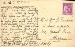 POSTAL Lisieux Abside de la VENDIMIA de las piedras de afilar del santo de la catedral