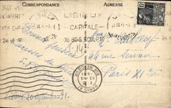 CPA Lisieux la cour de charlotte corday