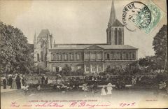 Museo de Lisieux de la POSTAL de la VENDIMIA y jardín viejo del jardín público del eveche