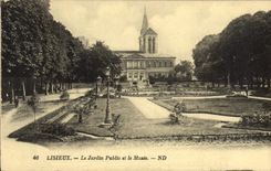 CPA Lisieux Le jardin public et le musee