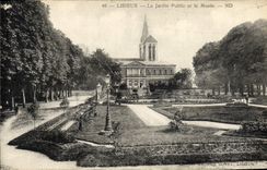 CPA Lisieux Le jardin public et le musee