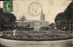 POSTAL Lisieux de la VENDIMIA el museo y las piedras de afilar del santo de la iglesia