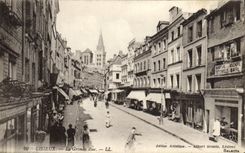 Calle principal de Lisieux de la POSTAL de la VENDIMIA