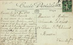 Calle principal de Lisieux de la POSTAL de la VENDIMIA