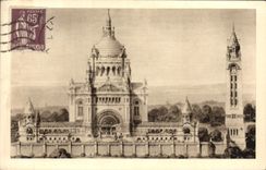 CPA La basilique de Lisieux vue generale du projet