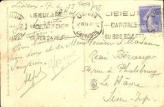 El proyecto de la POSTAL de la VENDIMIA de la basílica de santo del niño de Jesús tiene Lisieux