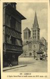 CPA Lisieux L'Eglise saint pierre et vieille maison