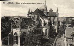 CPA Lisieux Abside de la cathedrale saint pierre