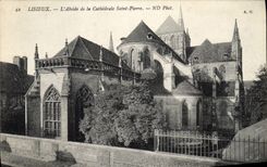CPA Lisieux L'Abside de la cathedrale saint pierre