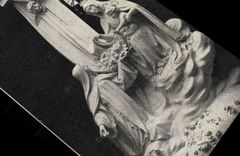 POSTAL de la VENDIMIA la Teresa del niño de Jesús que diluye las hojas en de la tierra que el Lisieux pica