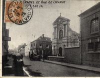 POSTAL Carmel de la VENDIMIA y calle del liverot Lisieux
