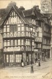 CPA Lisieux Vieilles Maisons de la place du marche au beurre Cafe Buisson Restaurant