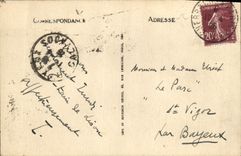 POSTAL Lisieux de la VENDIMIA la calle con las casas viejas del boilermen